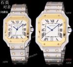 Best Copy Cartier Santos de Two Tone Quartz Watch 39mm